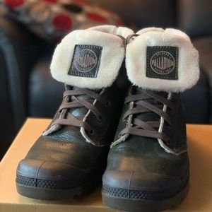 Baggy Leather S Rootbeer pilot Palladium Boots